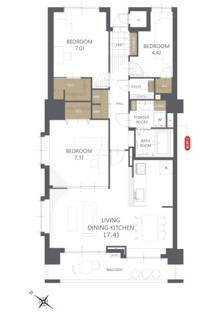 【間取り】セザール旭ヶ丘 