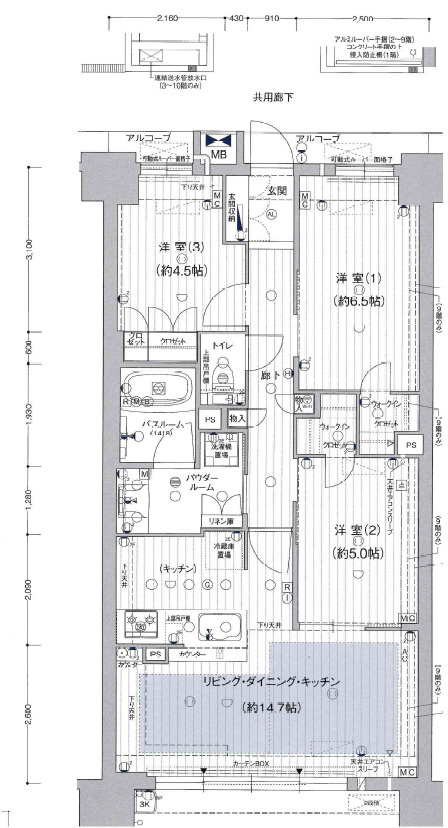 プレサンスグラン名城公園の間取り