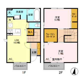 【間取り】 | セジュールウィット・ベリーＡ