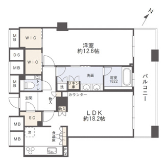 【間取り】 | ザ・タワー大阪 | 【間取り】プレミアムフロアならではの間取り設計で、上質な建具と細部まで磨きこまれた洗練の質感。