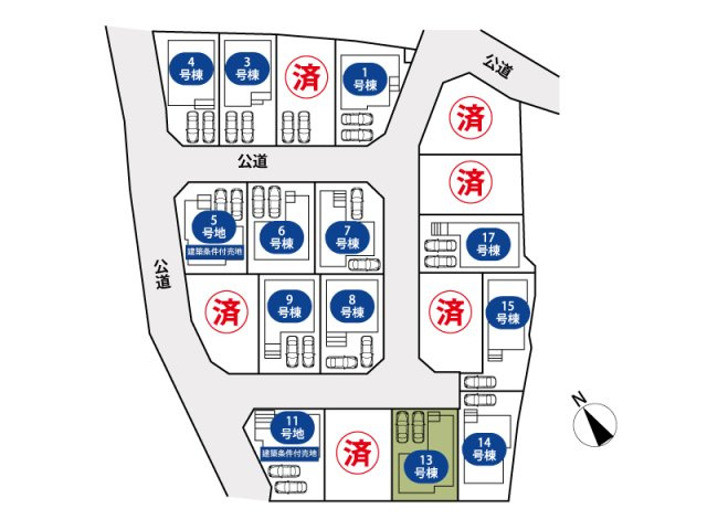 【区画図】 | 清瀬市下宿2丁目　新築一戸建住宅　全19棟　(志木本店) | 街並みが整った大型分譲地ならではの安心感。ゆとりのカースペース付きで来客時も安心です。