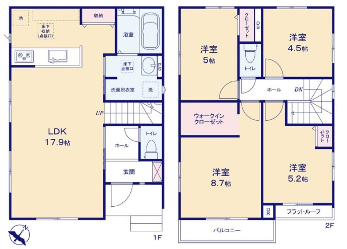 新築一戸建て 川越市南大塚の間取り