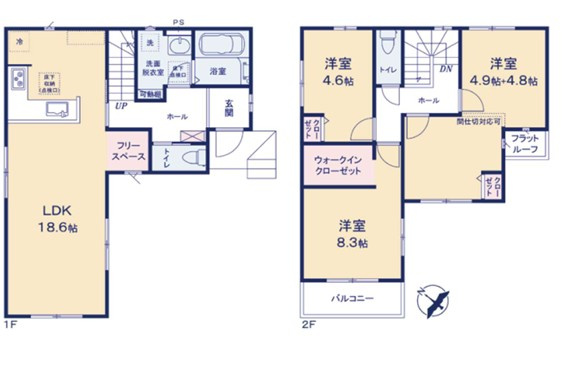 【新築】坂戸市千代田７期 全１棟の間取り