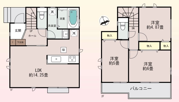 新築一戸建て 川越市石原町の間取り