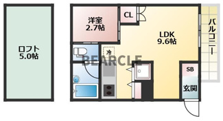 【間取り】 | Park Side Mibu1