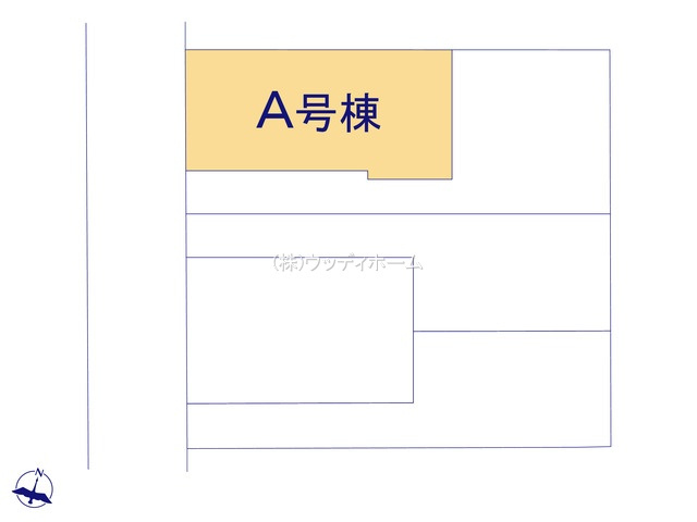 越谷市花田4丁目　新築一戸建て　A号棟の区画図