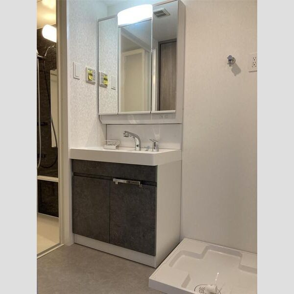 S-RESIDENCE六ツ門abreastⅡの洗面所|コンパクトで使いやすい洗面所