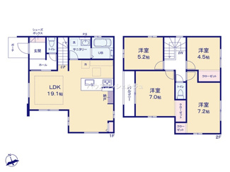 【間取り】 | 名古屋市緑区梅里2丁目92−6【仲介手数料無料】新築一戸建て 