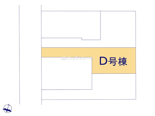 越谷市花田4丁目　新築一戸建て　D号棟の区画図