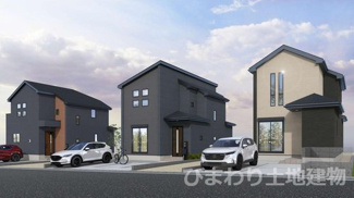 【外観】 | 綾瀬市小園  4号棟 6期 | 1･3･5号棟イメージパース（完成時に現況と異なる場合は現況優先となります）