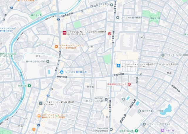 豊中市西緑丘　第1期　売土地の地図
