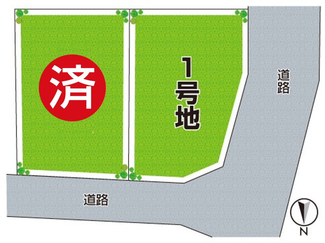 豊中市西緑丘　第1期　売土地の区画図|全２区画