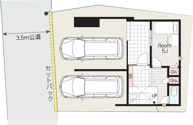 MELDIA昭和区川名本町301①｜名古屋市の戸建ならホームアップの間取り