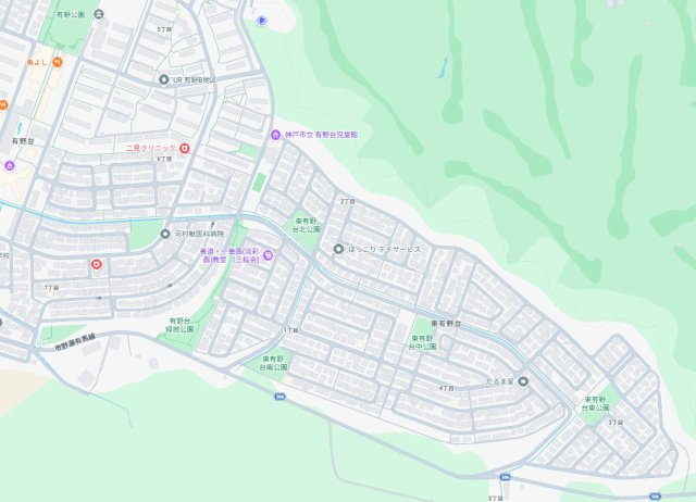 29日(土)30日(日)現地ご見学可能！　神戸市北区東有野台　ラスト1邸の地図