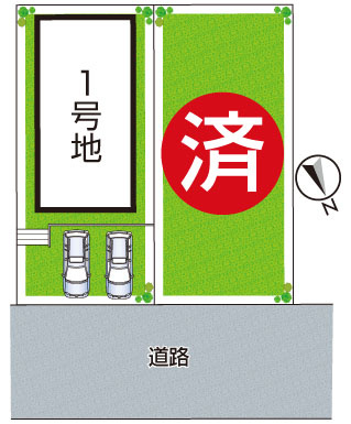 29日(土)30日(日)現地ご見学可能！　神戸市北区東有野台　ラスト1邸の区画図|全２区画