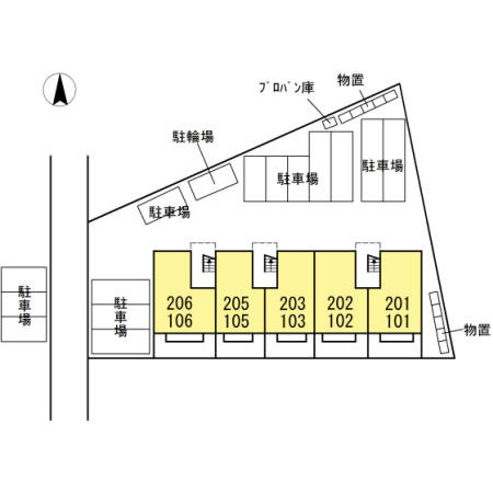 ハイカムールshimizuの区画図