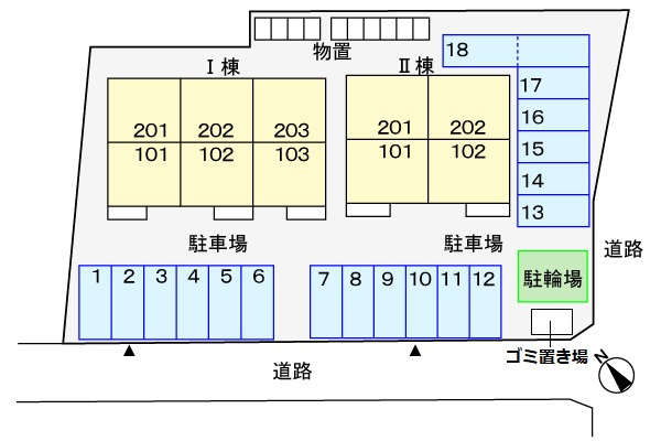 エステート・Ａ　Ⅱの駐車場