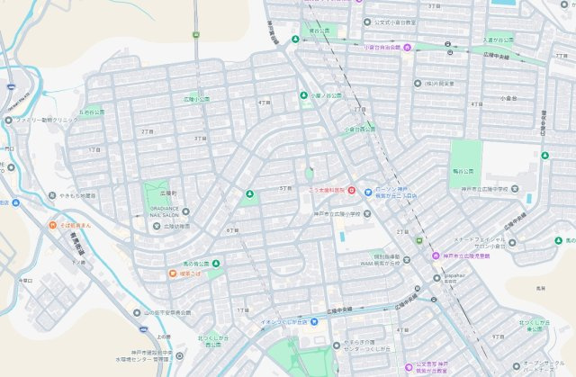 神戸市北区広陵町　新築一戸建ての地図