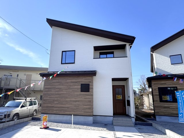 流山市江戸川台東１丁目新築戸建【江戸川台小学校：9分】の外観|2号棟外観・完成済み内覧可能です！