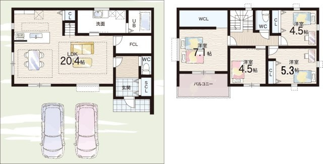18(土)19(日)現地説明会　神戸市北区広陵町　限定1邸の間取り