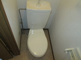 落ち着いた色調のトイレです