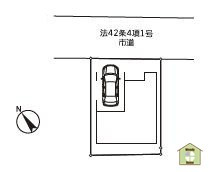越谷市越ヶ谷　新築一戸建ての区画図