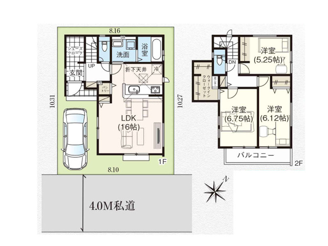 【間取り】 | ふじみ野市福岡武蔵野　新築一戸建住宅　全1棟　(ふじみ野店) | 南東道路に面し陽当たり良好な3LDKの住まい。SC、WIC、パントリーなど収納多くスッキリ暮らすことができます。※図面を基に作成しています。現況と異なる場合は現況を優先いたします。