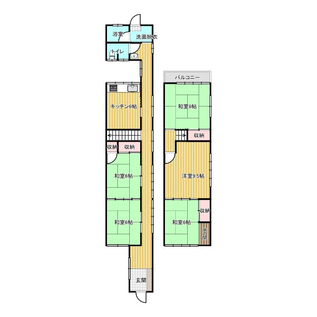 鳥取市用瀬中古戸建の間取り