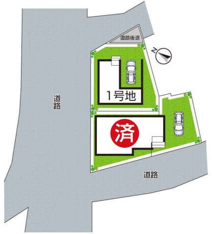 ★5(土)6(日)現地見学可能！★長岡京市滝ノ町　全2邸の区画図|全2区画