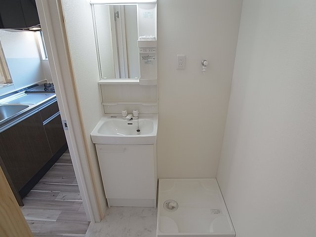 丸山町1丁目貸家の洗面所|独立洗面、脱衣所も完備