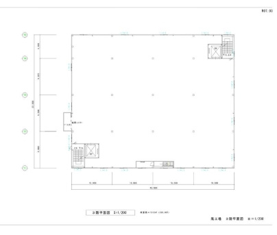 堺市中区毛穴町倉庫の間取り|３階平面図