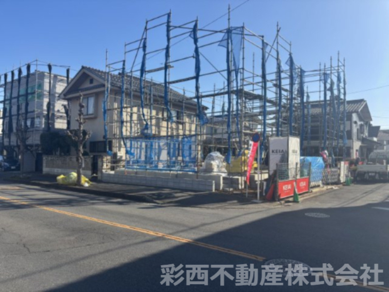 所沢市中新井新築戸建ての外観|現在建築中♪
