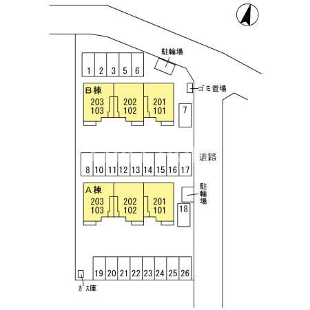 メゾンド・アイ　Ｂの区画図|当社、チルホームのHPもご覧ください(^^)/物件情報多数♪