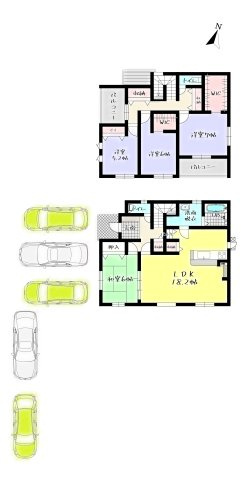 ーBloom－ブルームー小倉南区中吉田3丁目４期　【小倉南区　新築戸建て】の間取り|ーBloom－ブルームー小倉南区中吉田3丁目４期　【小倉南区　新築戸建て】