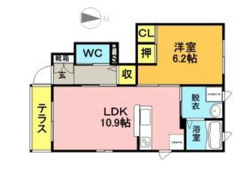 かぐや姫パークAの間取り|反転タイプ