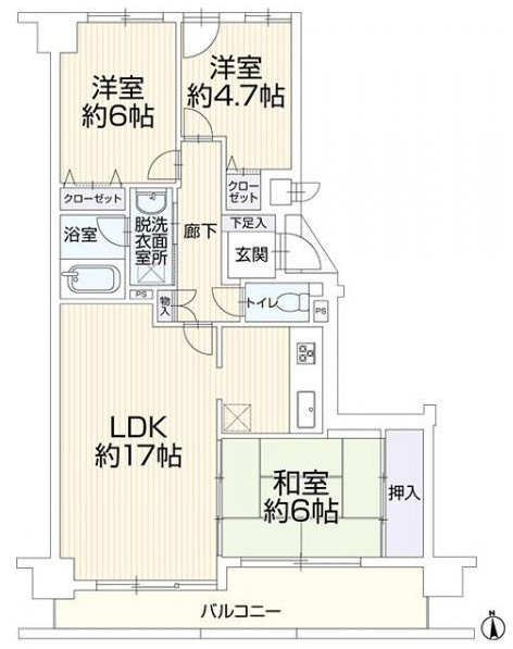 ファミール茜部の間取り