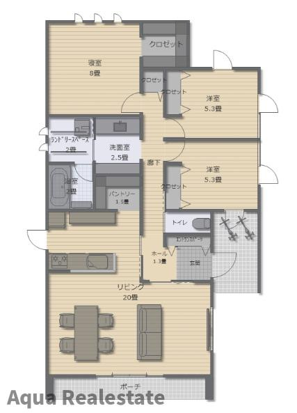 高松市国分寺町新名の新築一戸建の間取り