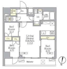 【間取り】 | ＮＯＧＡＴＡ　ＲＥＳＩＤＥＮＣＥ