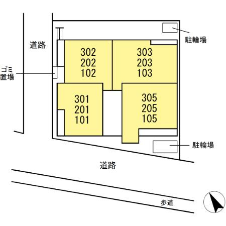 D Paina 市場下町の区画図
