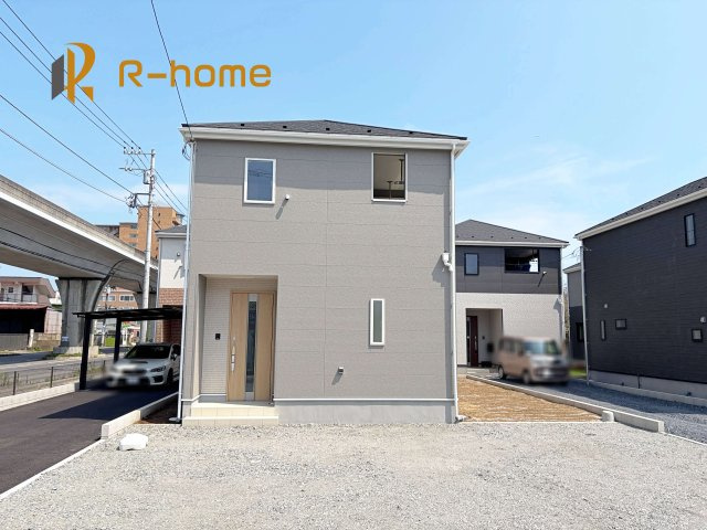 土浦市生田町第4　新築戸建て　2号棟の外観|建物完成いたしました！ご予約で『平日』や『夕方』などでもご見学可能です！