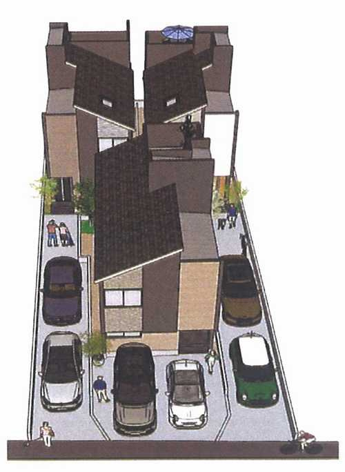 綾瀬市蓼川三1期　新築戸建全3棟　3号棟の外観パース