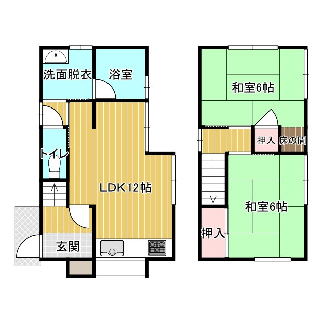 鳥取市面影1丁目中古戸建の間取り