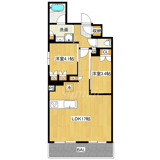 ＬＵＭＥＥＤ赤羽ＮＯＲＴＨの間取り|南向きのお部屋です☆