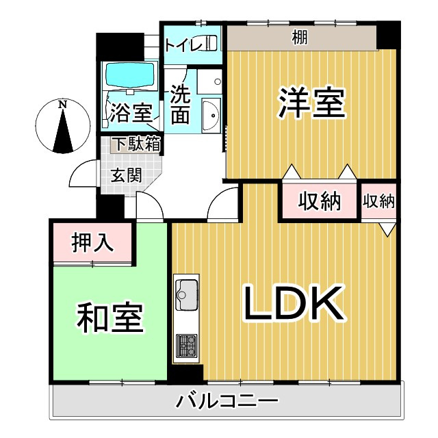 東大路高野第2住宅第5号棟の間取り