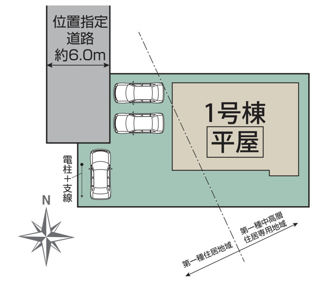 【区画図】 | 行田市谷郷　新築戸建　全1棟　1号棟