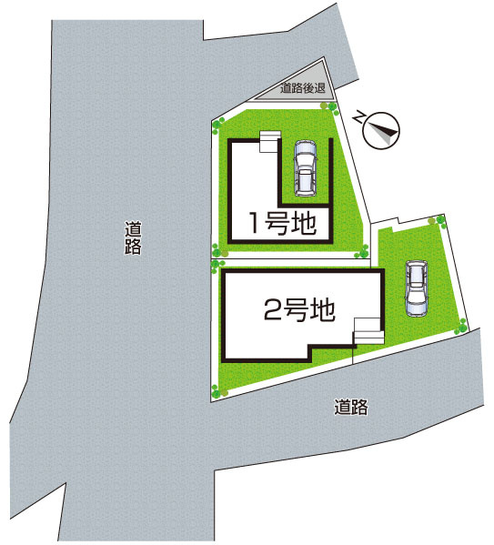 長岡京市滝ノ町　第3期　新築一戸建ての区画図|全2区画