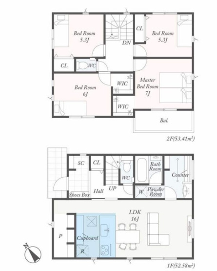 【間取り】 | 秦野市曽屋　全9棟　新築住宅