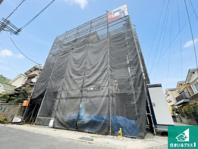 京都市山科区四ノ宮垣ノ内町　第1期　新築一戸建ての外観|周辺は落ち着いた街並みの住宅地！子育てがしやすい住環境です！まだ未完成ですが、現地でしかわからない事もございます。是非一度ご覧ください。