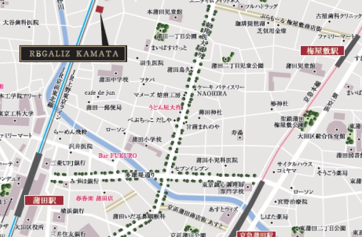レガリス蒲田の地図