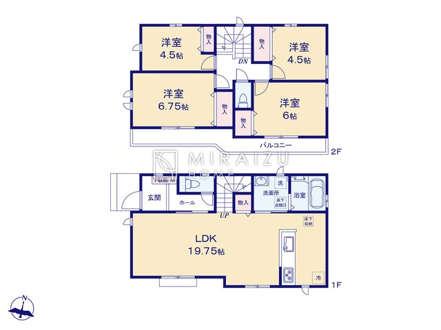 【間取り】 | 陽の光をたっぷりと浴びながら気持ち良く生活が出来ます。夢のマイホーム、夢ではなく実現出来ます！見学・ご相談等、お気軽にご連絡下さい。
